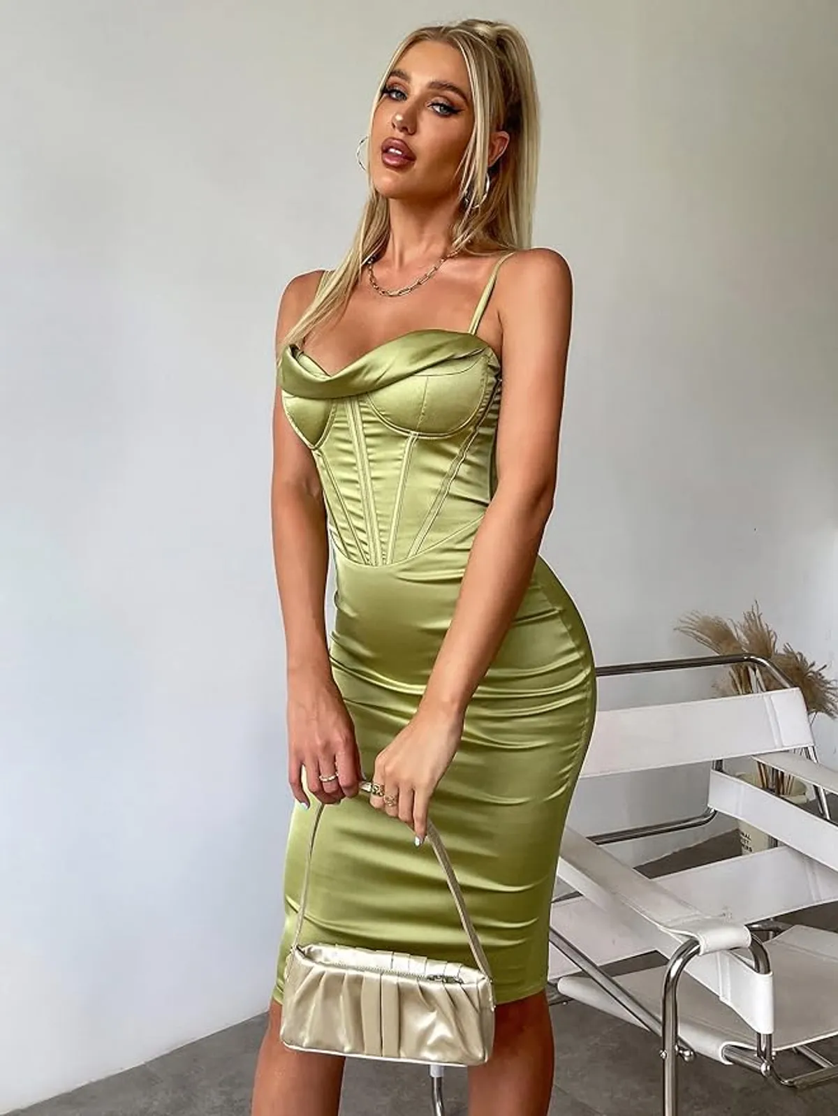 Olive Green Dress